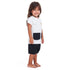 Girls summer pajama set Giraffe t-shirt + Black shorts